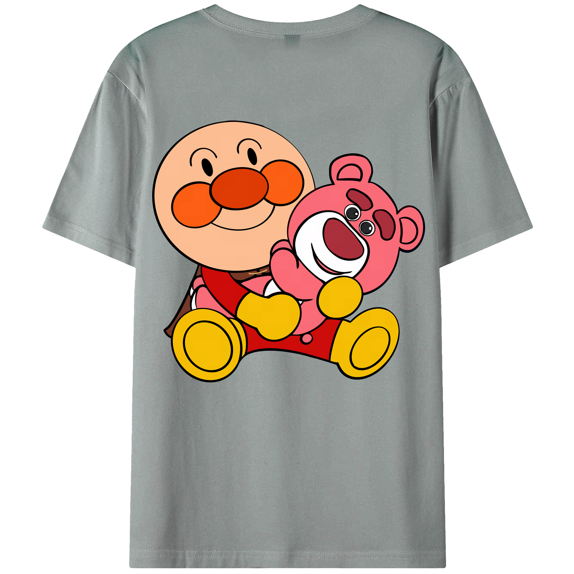 （画像用） アンパンマン Anpanman 綿100％ メンズ半袖Tシャツ（バックプリント） 通気性
